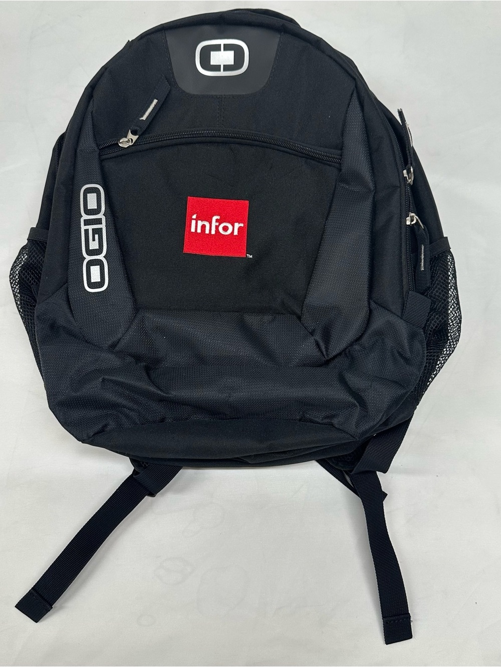 OGIO Black Backpack with Red Infor Patch